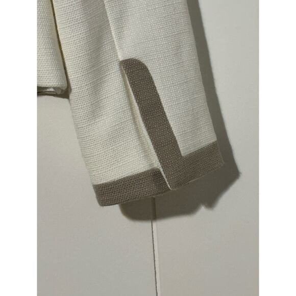 Tahari Arthur S Levine Women’s Blazer Size 8 Linen Blend Neutral Taupe White - Picture 4 of 8